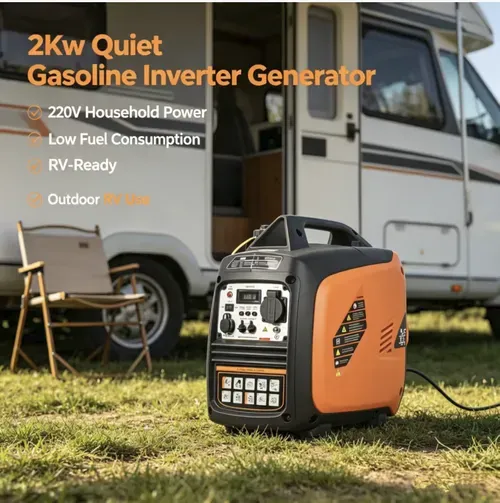 2kW silent variable-frequency gasoline generator, low power
