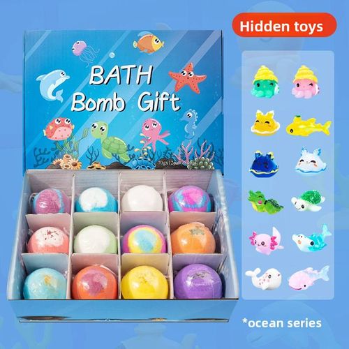 12PCS Bath Bombs Set with Toys Inside with Toys Inside