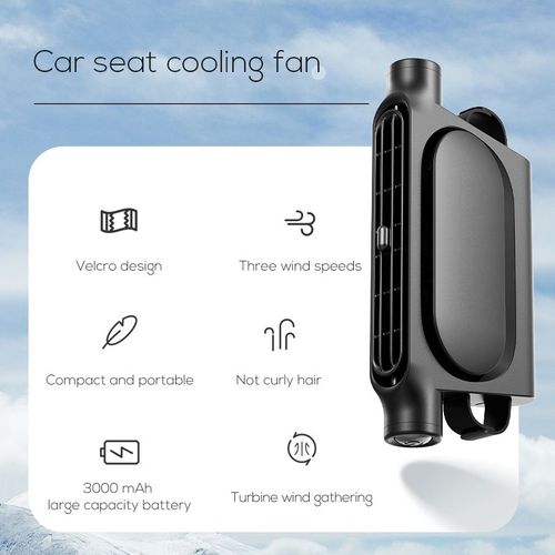 3000mAh Cooling USB Mini Car Fan for Car Back Seat