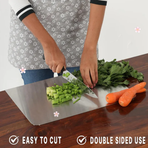 ✨ Stainless Steel Countertop Chopping Board – Hygienic, Knife-Friendly & Easy-Clean Surface 🍽️(40×50cm)