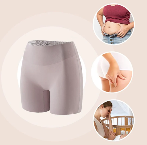 2pcs🏆 High-waisted women's silk satin underwear with tummy control and hip-lifting effect 👑🌿