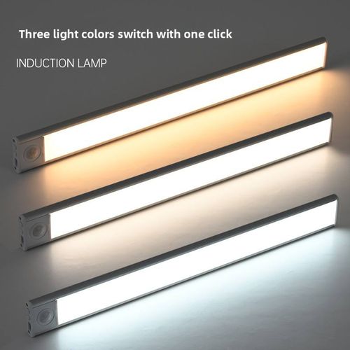 Ultra-Thin Rechargeable Smart LED Strip Self-Adhesive ABS Material Long-Lasting Human Body Sensor Lamp for Wardrobe Wine Cabinet