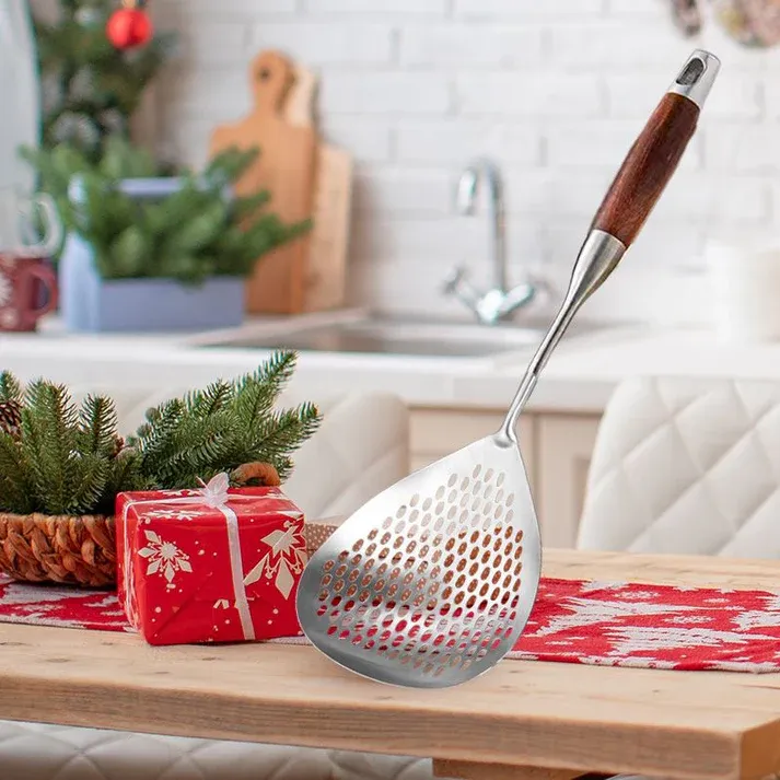 Stainless Steel Skimmer Slotted Spoon（3 spoons）