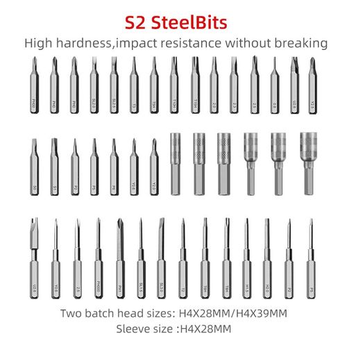 69-in-1 Rechargeable Precision Screwdriver - Black, Five-Speed Adjustment, Industrial DIY Tool