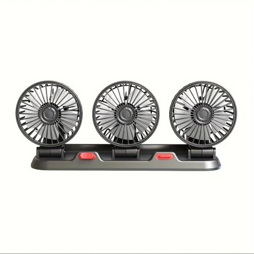 5V car fan, three-head USB interface electronic fan, 3-speed adjustable USB gadget, suitable for car cooling fan, car computer accessories - USB fan compatible with laptops
