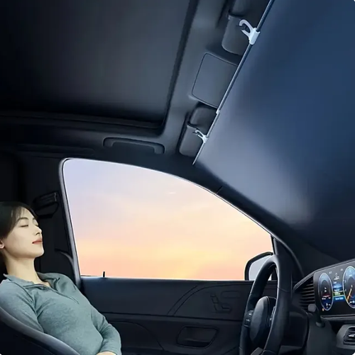 2 Pieces Automatically retract the car front windshield sun visor, foldable car sun visor