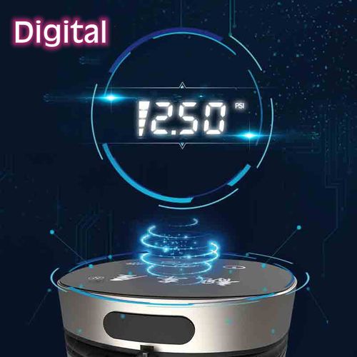 Digital Touch Screen Car Tyre Air Compressor With Flash Light