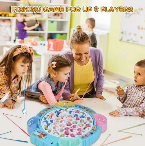 Children's electric rotary fishing toys Multi-functional educational toys