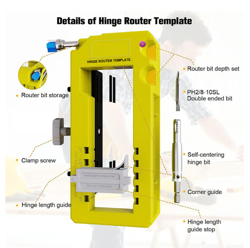 Door Hinge Router Template