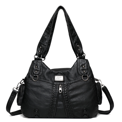 European and American washed leather women's shoulder bag
