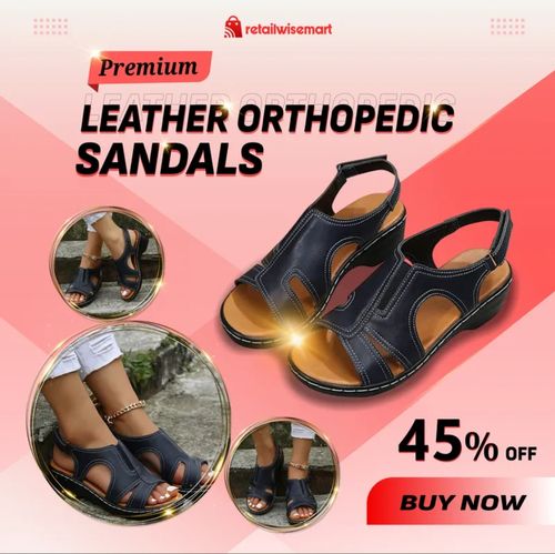 🔥Women Wedge Sandals, Premium Leather Orthopedic Sandals 🔥