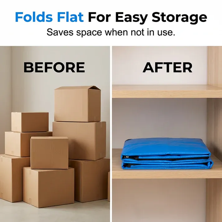 Collapsible Storage and Moving Bag – Heavy-duty handles & zippered closure – Folds flat, perfect for moving, travel or closet organization – reusable & easy to clean 🏠（2PCS）