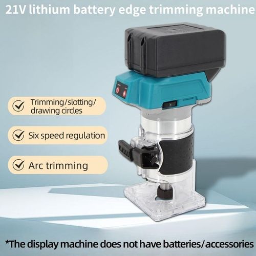 Diy & Industrial Grade Cordless Power Tool Lithium Electric Drywall Woodworking Router Trimming Machine with Battery Power