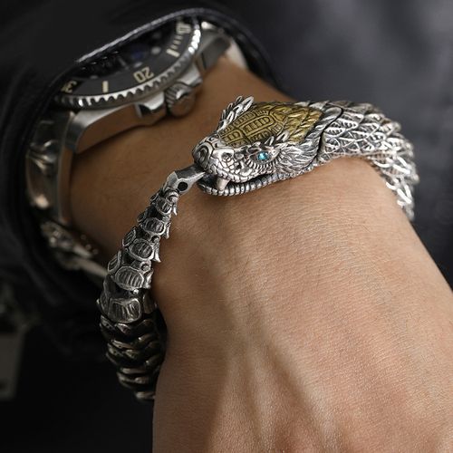 JÖRMUNGANDR - The World Serpent Bracelet | Handcrafted Stainless Steel Viking Jewelry