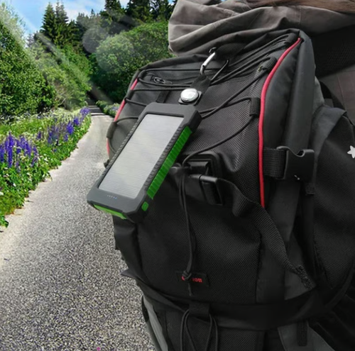 ⚡⚡Portable Solar Power Bank with Built-In Cables
