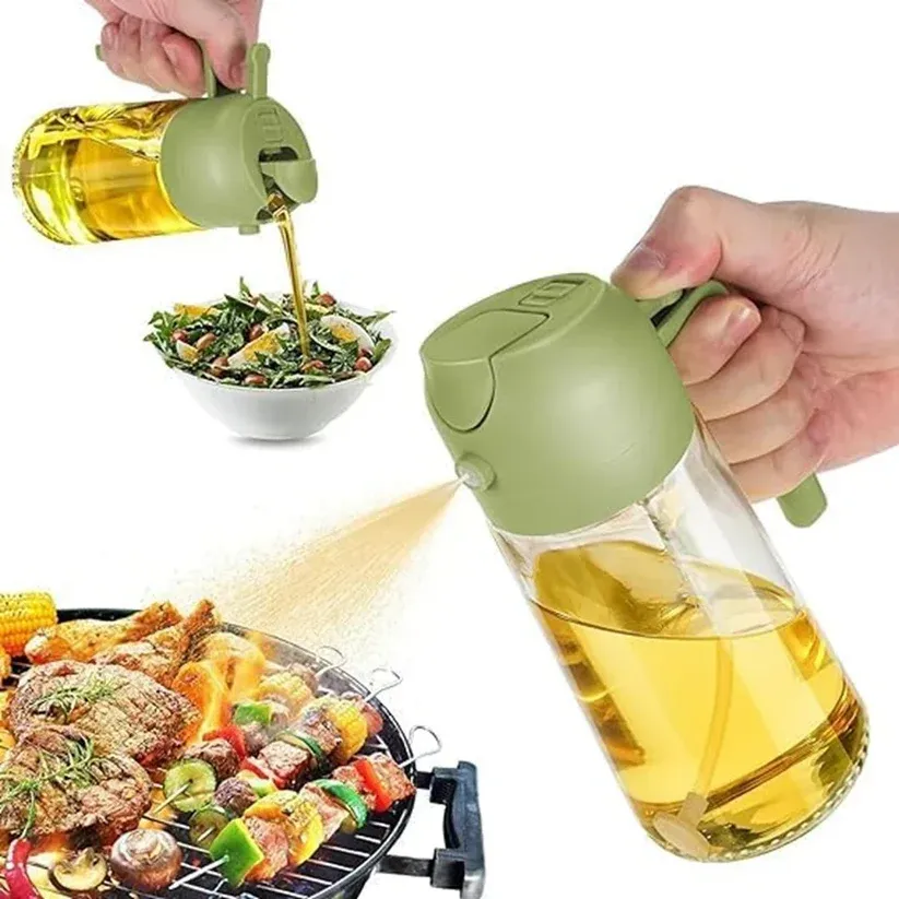 in 1 Glass Olive Oil Sprayer for Cooking Oil Sprayer Oil Dispenser Bottle Oil Mist Spray Bottle