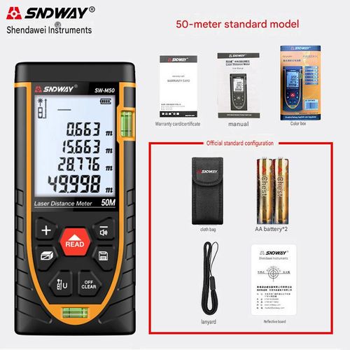 💥 Portable Digital Laser Distance Meter – 50m Range, Instant Data, One-Man Operation ✨