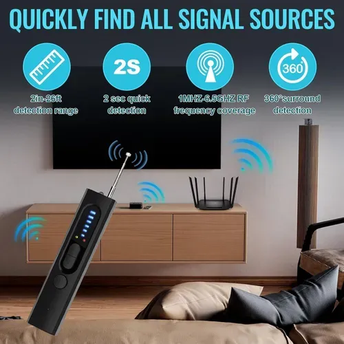 Portable Anti-Spy Camera Detector & RF Signal Scanner
