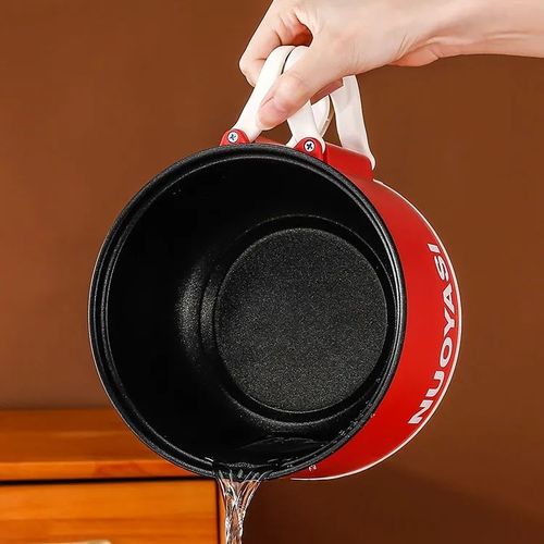 Dormitory Portable Electric Pot With Folding Handle and Household Multi-functional Electric Cooker Pot with Portable Cooking Pot