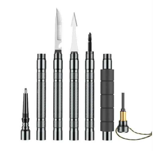 Durable trekking poles with concealed gear