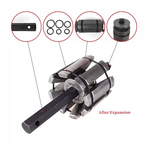 Exhaust pipe expander three-piece set