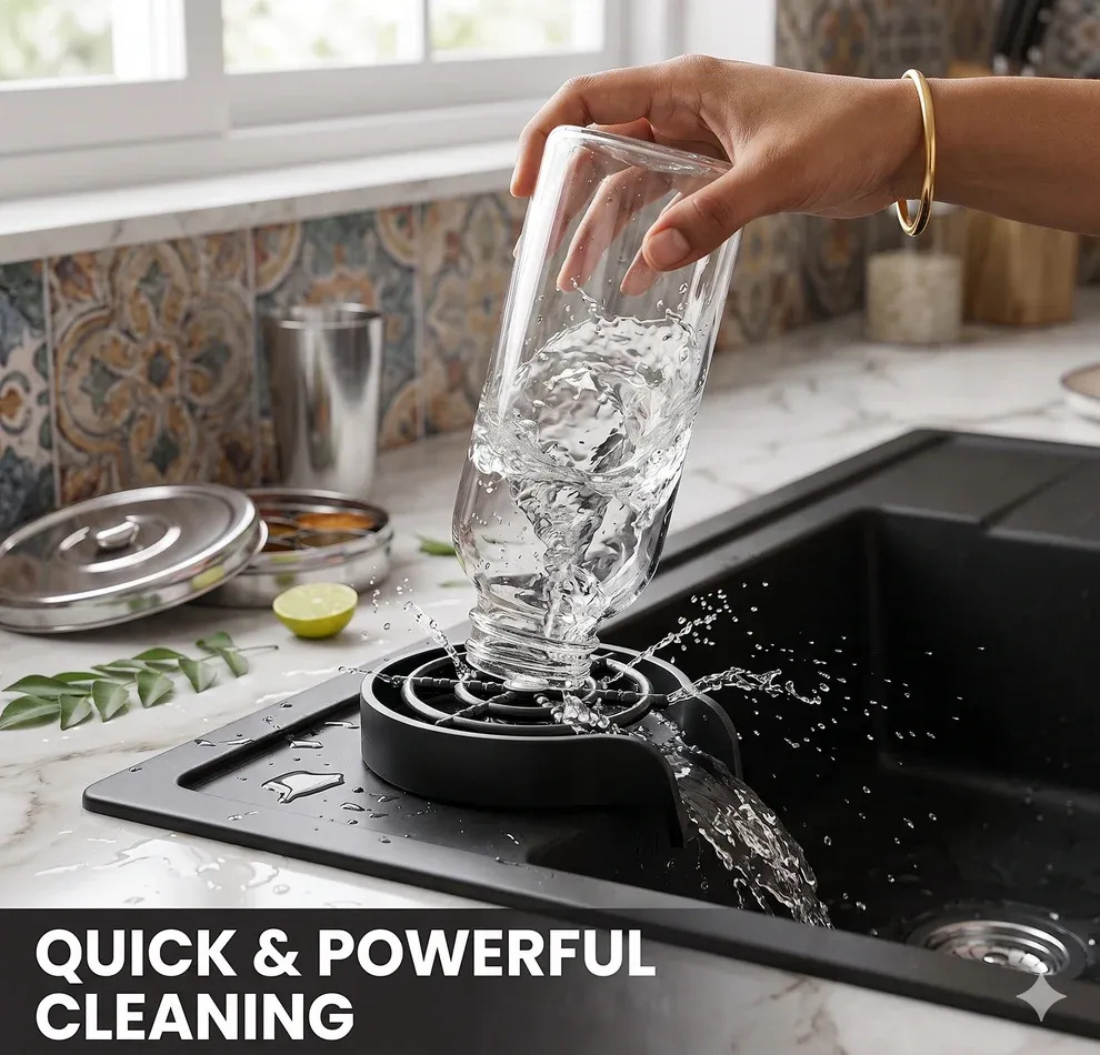 Automatic Cup Cleaner | High-Speed Water Jets | One-Tap Wash