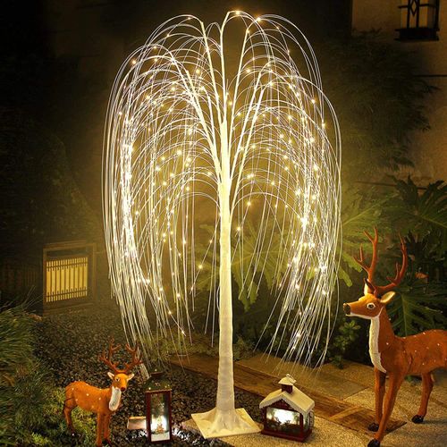 LED woven simulated willow tree light