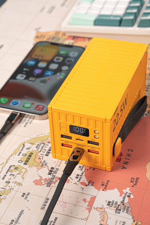 Container Series 22.5W PD 50000Mah Outdoor High Capacity Power Bank With Led Light Fast Charging Powerbank