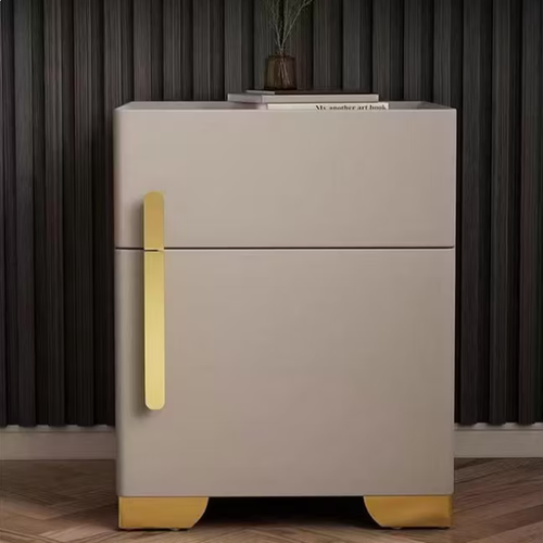 Smart bedside table with integrated safe