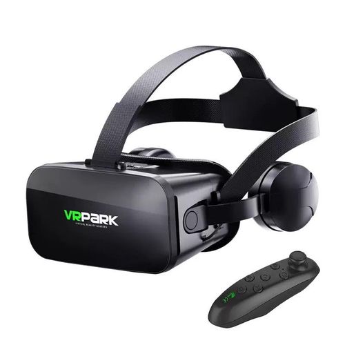 VR Glasses Full Screen Virtual Reality Glasses with Large Headset Game Pad for 4.5 to 6 Inches Android IOS Smartphone