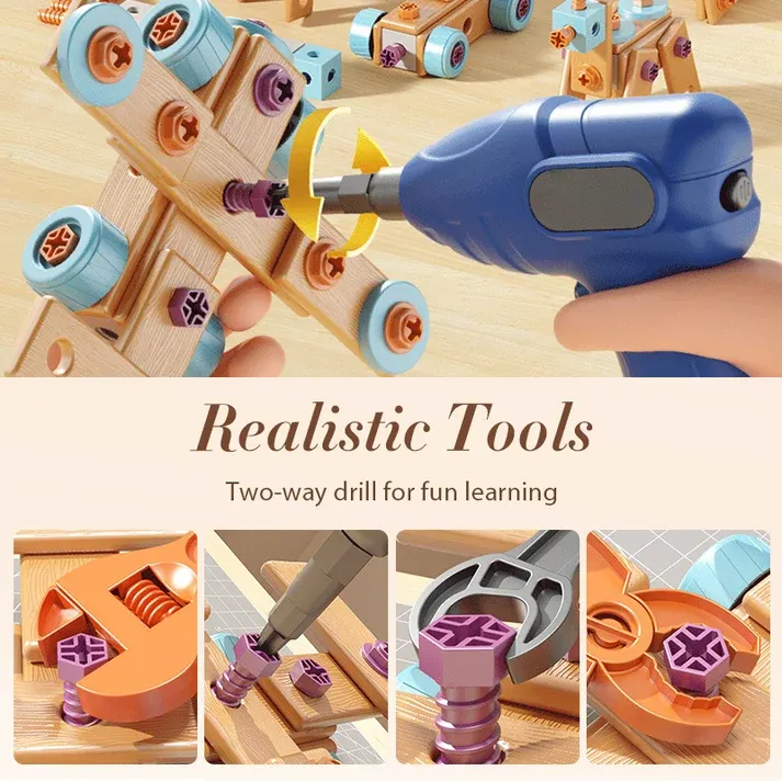 Children's Educational DIY Toy Tool Kit-Build More. Learn More. Play Creatively🧰✨