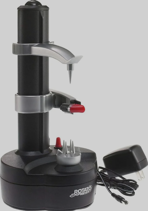 Electric Peeler - 2 Spare Blades - Safe and Easy to Use - Easily Peels Vegetables and Fruits