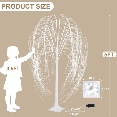 LED woven simulated willow tree light