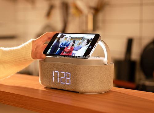 6 in 1 BT Speaker with Digital Alarm Clock FM Radio Adjustable LED Night Light 15W Wireless Charger