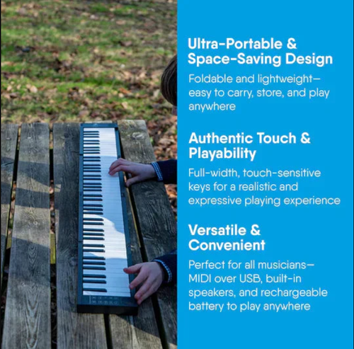 Pro Travel Piano - Full 88 Keys, Ultra-Portable