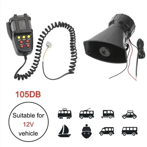 12V seven-tone car alarm horn