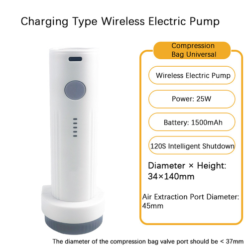 High-Efficiency USB Cordless Vacuum Pump Electric Air Pump for Vacuum Compression Storage Bags