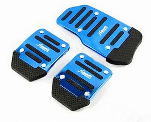 2pcs Car Pedal Pads Car Brake Pedal Pad Automatic Transmission Pedal Covers Replacement Kit Non-Slip Foot Pedal Covers Set Alloy Brake Gas Clutch Pedal Kits for Car SUV ATV