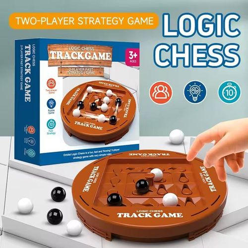 ♟️🌀Logic Chess Track Game Set, perfect for 2-4 players, offering fun-filled family game night entertainment✨💫