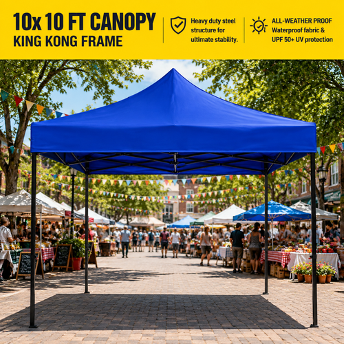 Waterproof and sun-protective pop-up folding outdoor tent, suitable for commercial events such as parties and weddings.