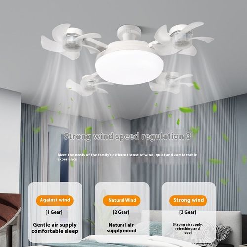 2-in-1 50W 60W Electric Remote Control Ceiling Fan Light