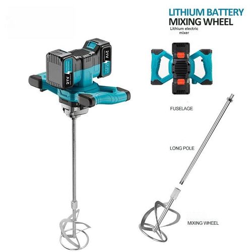 Lithium-ion electric drill, mixer, dust removal tool, ground drill, high-power steering wheel, dual-battery powered.