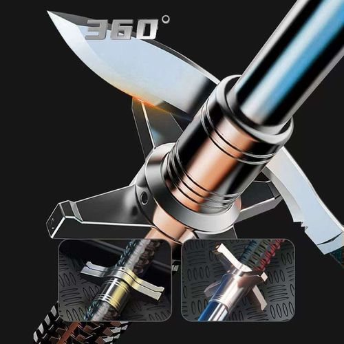 Three Section Foldable Portable Expansion Swinging Stick Steel Tip Rubber Handle Alloy