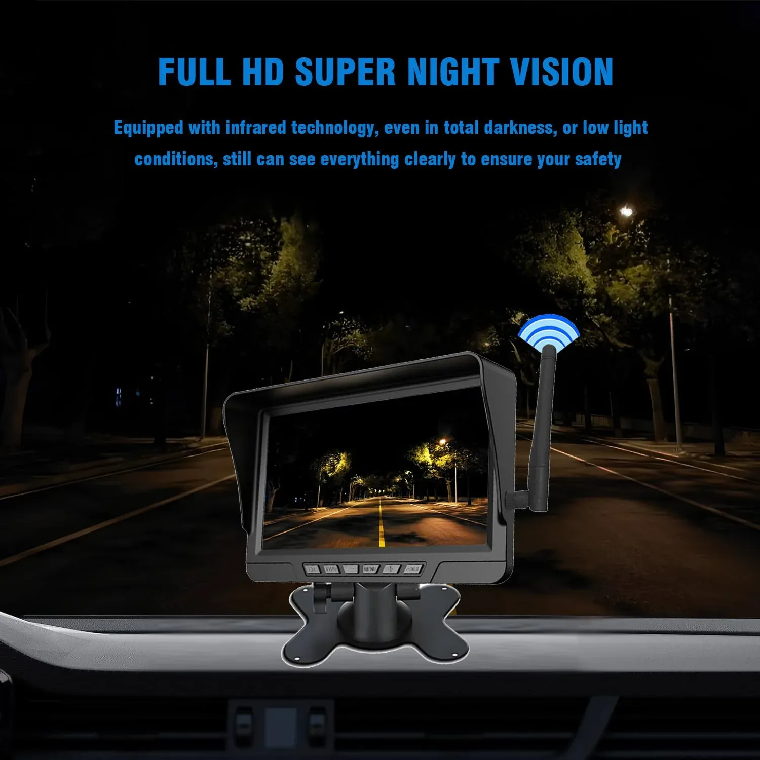 Mroace Magnetic Solar Wireless Backup Camera