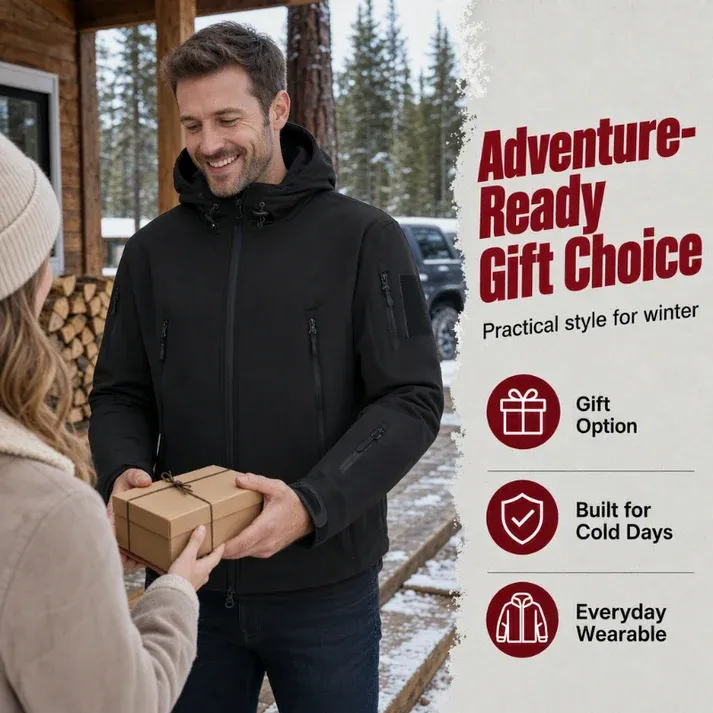 💥 Built for Wind & Rain🌧️Men's Waterproof Insulated Outdoor Jacket