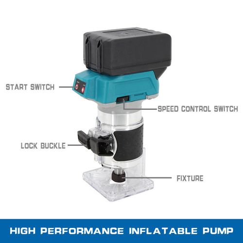 Diy & Industrial Grade Cordless Power Tool Lithium Electric Drywall Woodworking Router Trimming Machine with Battery Power