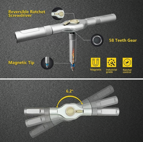 🔥24 in 1 DlY Screwdriver Set Magnetic Compact and Portable Ratchet Screwdriver