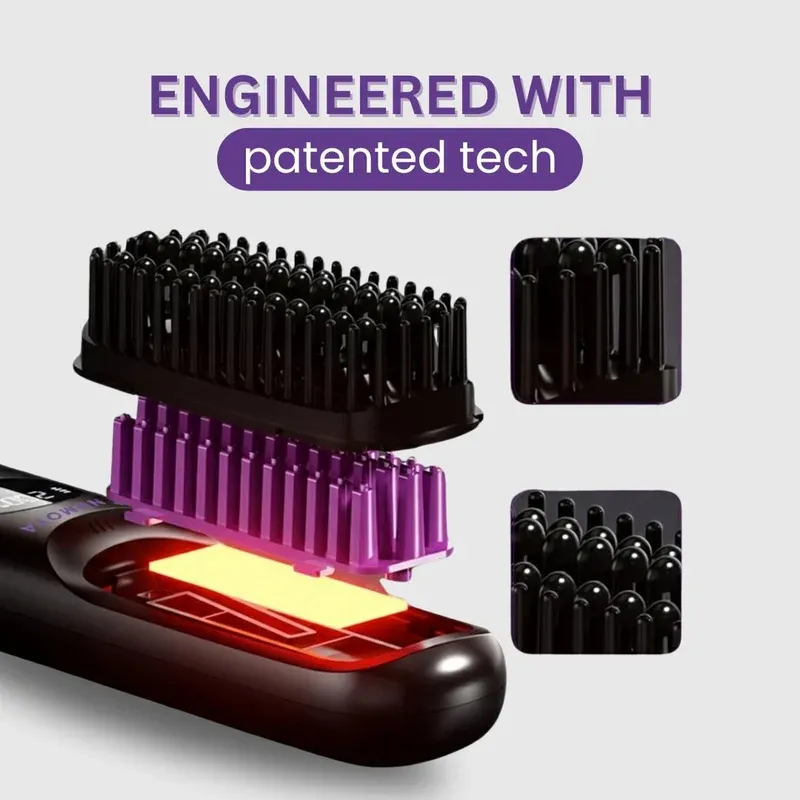 Numoya Portable Straightener Brush - GoBrush PRO