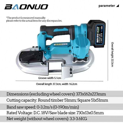 Hot Selling Adjustable Speed Regulation LED Saw Lithium Wireless Cutting Machine for Metal Wood 21v Lithium Battery Chain Saw