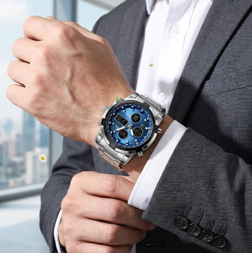 Mens Military Watch  Analog-Digital Display Waterproof  Shock-Resistant 🛡️